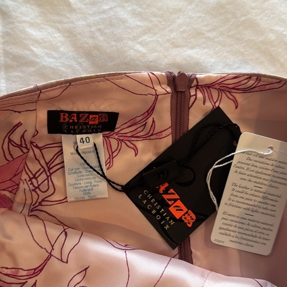 Christian Lacroix NWT Metallic gold and Pink Skirt made in Italy - Picture 6 of 12